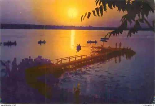 A5686 Romania Eforie Sud apus de soare pe lac