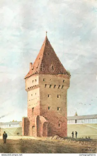 A5686 Romania Sibiu Turnul Soldis (demolat in 1880) pictura de Johann Bobel