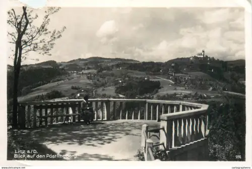 A5683 Austria Linz an der Donau Blick auf Postlingberg