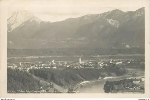 A5683 Austria Villach Seehohe mit Karawanken und Mittaskogel panorama