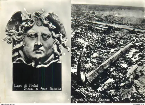 A5704 Italy Nemi lake bronze work of a Roman ship and anchor