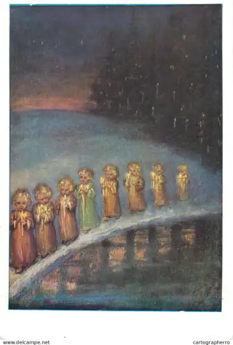 A5703 Angel types procession M. Spotl illustration