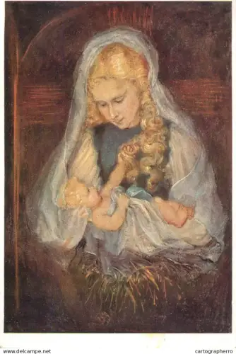 A5702 Virgin Mary with the Child M. Spotl painting