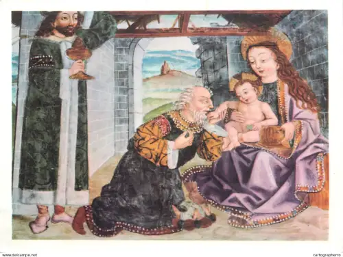A5702 Austria Tirol Fresken in Obermauern Holy Family
