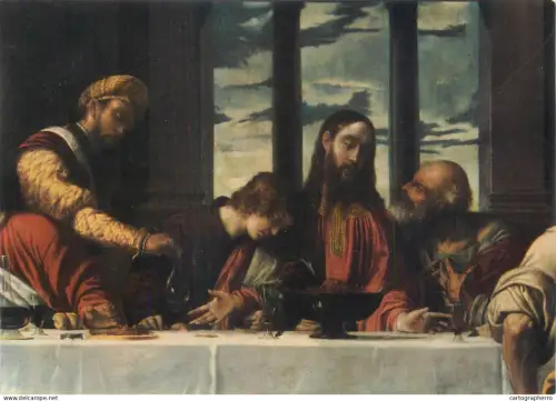A5701 Ultima Cena by Alessandro Bonvicino il "Moretto" detail view