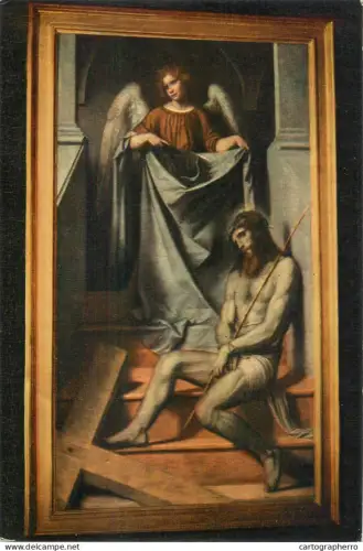 A5701 Jesus Christ and and Angel by Alessandro Bonvicino il "Moretto"