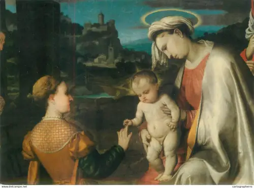 A5701 Mystic Marriage of St Catherine by Girolamo da Romano detail view