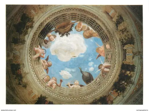 A5701 Italy Mantova Palazzo Ducale L'Oculo della Volta Camera degli Sposi