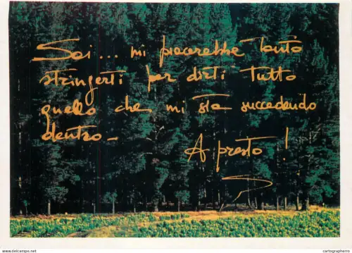 A5700 Forest scenery and motivational message Dinamic art postcard Italy