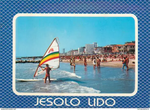 A5700 Italy Jesolo Lido windsurfing and littoral beach view