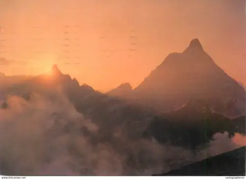 A5700 Italy Cervinia Breuil picturesque mountain sunset view