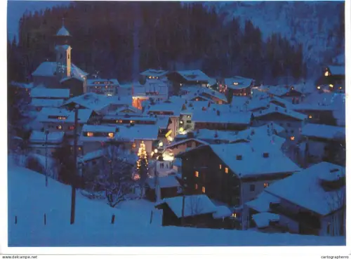 A5699 Italy mountain village winter night place to identify