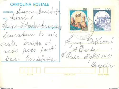 A5699 Italy stationery postcard letter correspondence