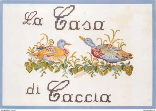 A5699 Italy Cremona La Casa di Caccia Hunting House ducks illustration