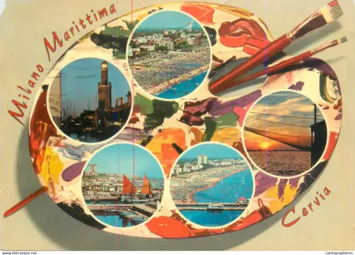 A5699 Italy Milano Maritima Cervia multi view souvenir