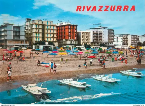 A5699 Italy Rivazzurra di Rimini alberghi e spiaggia