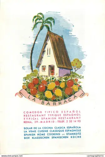 A5698 La Barraca Spanish typical restaurant