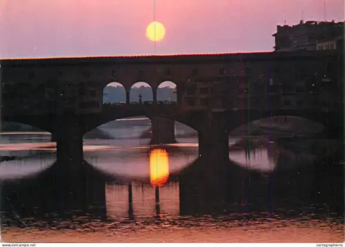 A5698 Italy Firenze Ponte Vecchio Tramonto