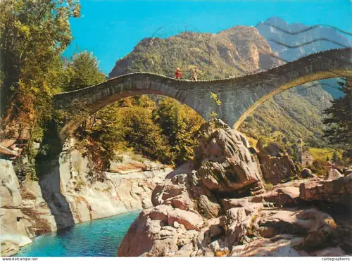 A5697 Switzerland Vallee Verzasca Lavertezzo Ponte Romano