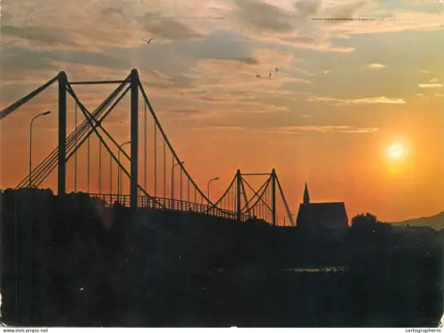 A5707 Norway  Elvebakken church and bridge in midnight sun