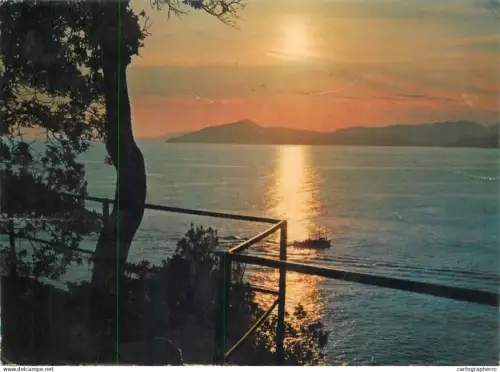 A5707 Italy Tigullio bay sunset view