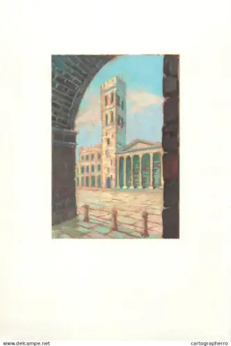 A5706 Italy Assisi Palazzo del Capitano Bozzetto di Dandolo Bellini