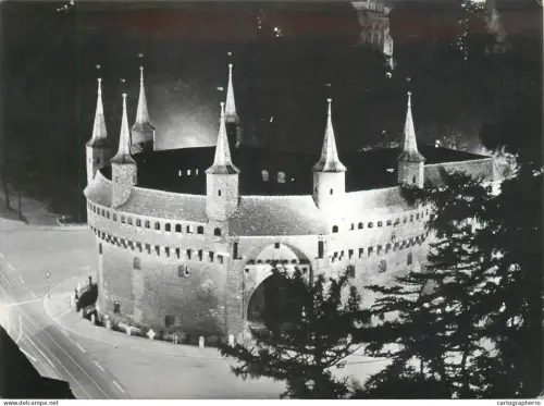 A5705 Poland Krakow Barbakan night view