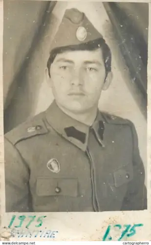 Romanian army military portrait souvenir photo Miercurea Ciuc 1976