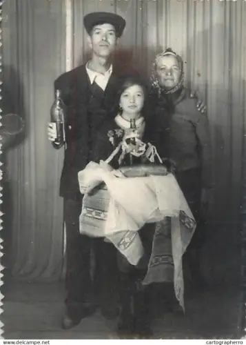 Anonymous persons family souvenir photo Romania