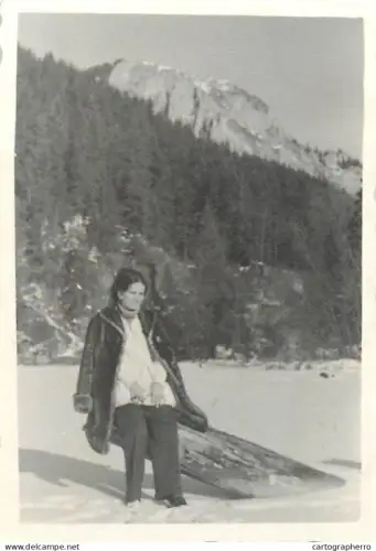 Lacul Rosu lacul inghetat iarna souvenir foto 1975