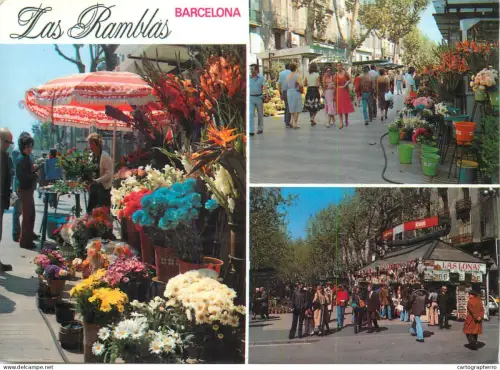 A5714 Spain Barcelona Las Ramblas multi view
