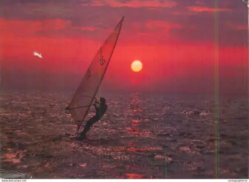 A5714 Italy Versilia Bella windsurfing at sunset