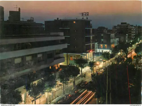 A5714 Italy Rimini Viale Regina Elena notturno