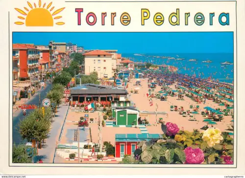 A5712 Italy Torre Pedrera lungomare e spiaggia