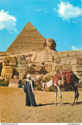 A5712 Egypt Giza Great Sphinx & Khefren Pyramid