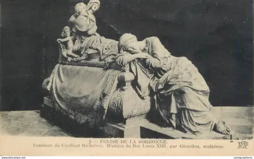 A6187 Paris eglise de la Sorbonne tombeau du Cardinal Richelieu cpa