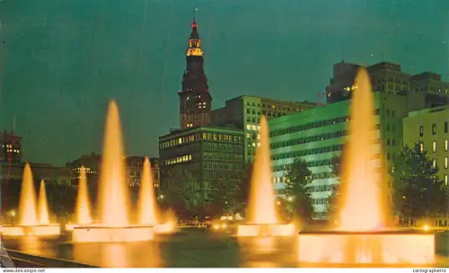 A6187 Cleveland Ohio fountain of the mall