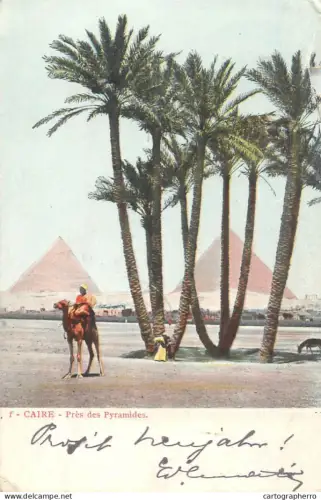 A6187 Egypt Cairo pres des Pyramides cpa