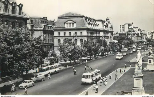 A6188 Romania Bucharest Bucuresti Piata Universitatii trolley bus