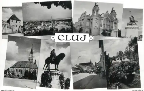 A6190 Romania Cluj multi views postcard