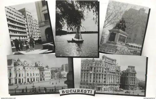 A6190 Romania Bucharest multi views postcard