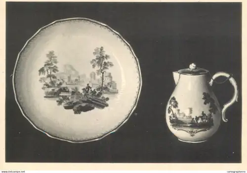 A6093 Morlanwelz Musee de Mariemont porcelaine de Tournai plat carte postale