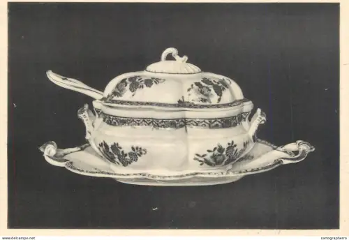A6093 Morlanwelz Musee de Mariemont porcelaine de Tournai sucrier carte postale
