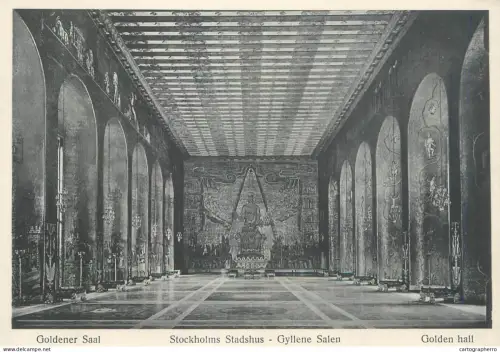 A6093 Stockholm Stadthus golden hall