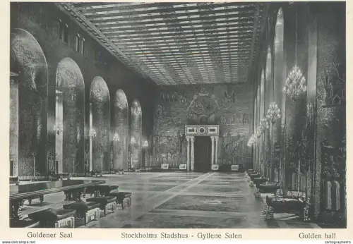 A6093 Stockholm Stadthus golden hall