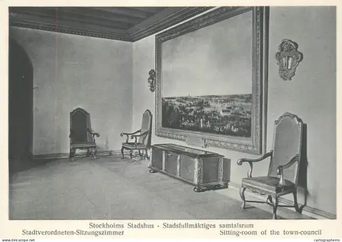 A6093 Stockholm Stadthus sitting room of the town council