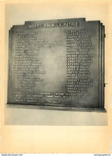 A6093 Belgium Ixelles-Bruxelles Maison Musee Camille Lemonnier plaque commemorative des ecrivains morts a la guerre