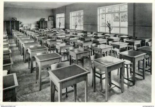 A6093 Belgium Wachtebeke Instituut O. L. Vrouw van het H. Hart salle d`etudes
