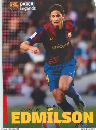 A6092 Card/print football Barca Legends Edmilson signature autograph