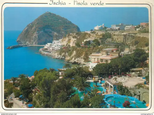 A5709 Italy Isola d'Ischia S Angelo Giadini d'Aphrodite e panorama